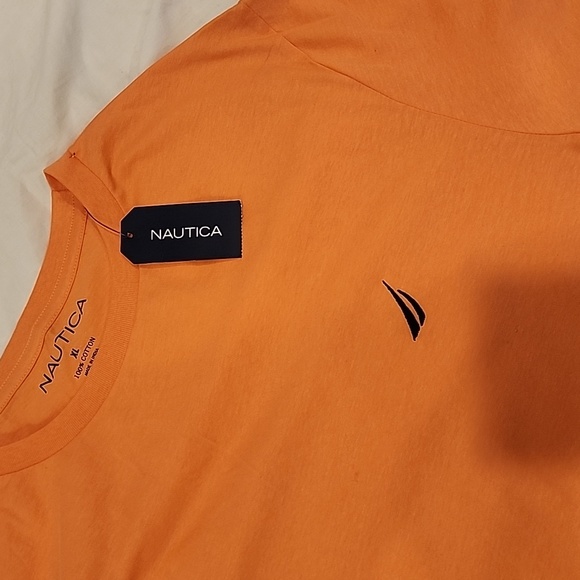Rand New Men's Nautica Orange T Shirt. Size XL - Picture 3 of 3